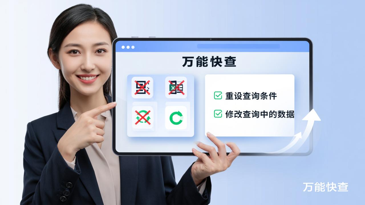修改查询条件：才发现修改数据不用重新发码，万能快查太省心了
