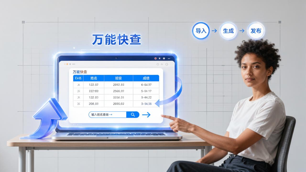 Excel表格变在线查询用什么工具？「万能快查」导入→生成→发布三步搞定