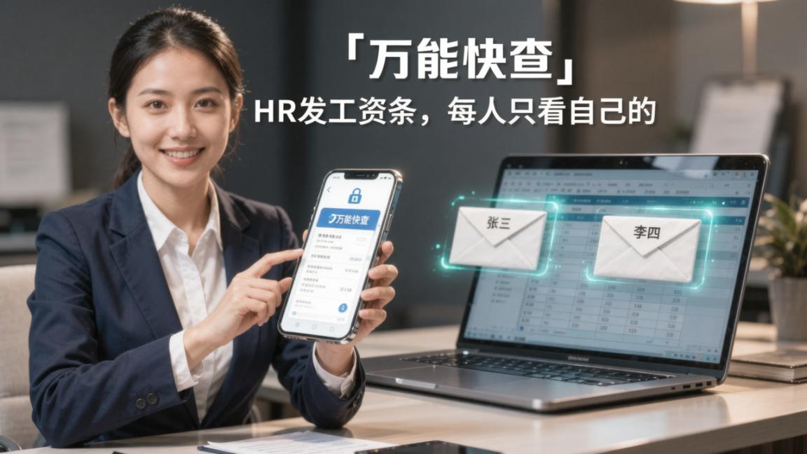 工资查询用什么软件？「万能快查」HR发工资条，每人只看自己的