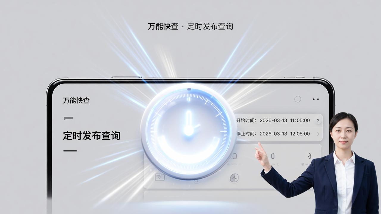 查询系统数据怎么定时发布？「万能快查」定时发布查询设置教程