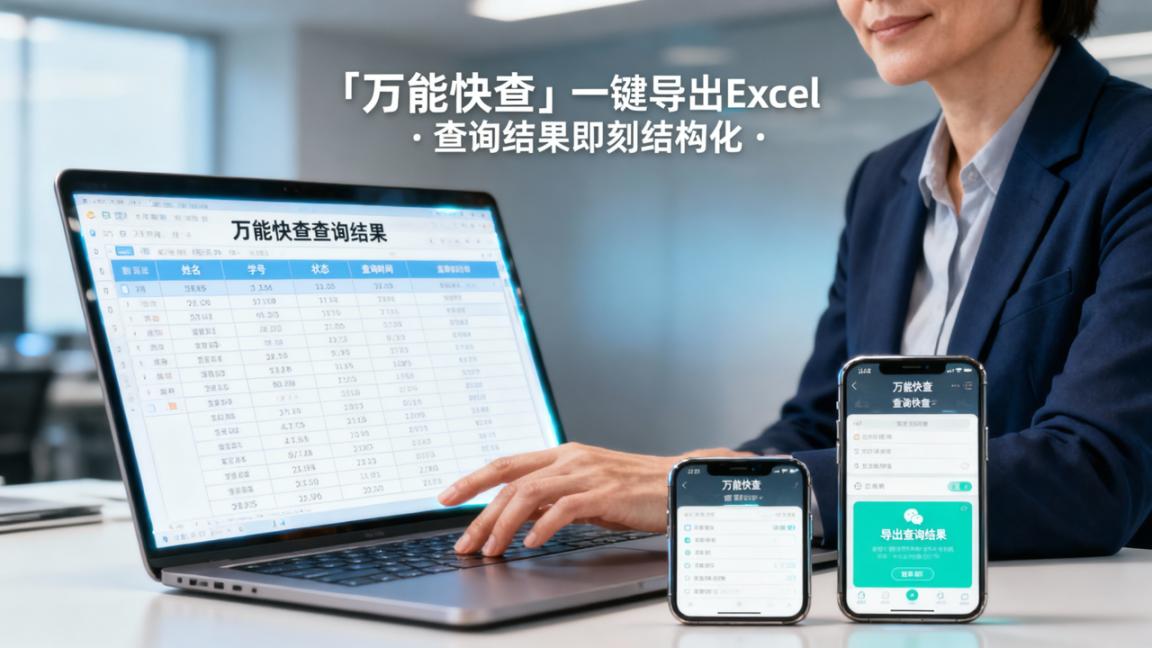 查询结果怎么导出Excel表格？「万能快查」一键导出查询数据，方便汇总分析
