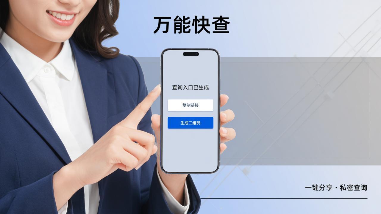 查询链接怎么分享给好友？「万能快查」转发查询入口，二维码和链接都能分享