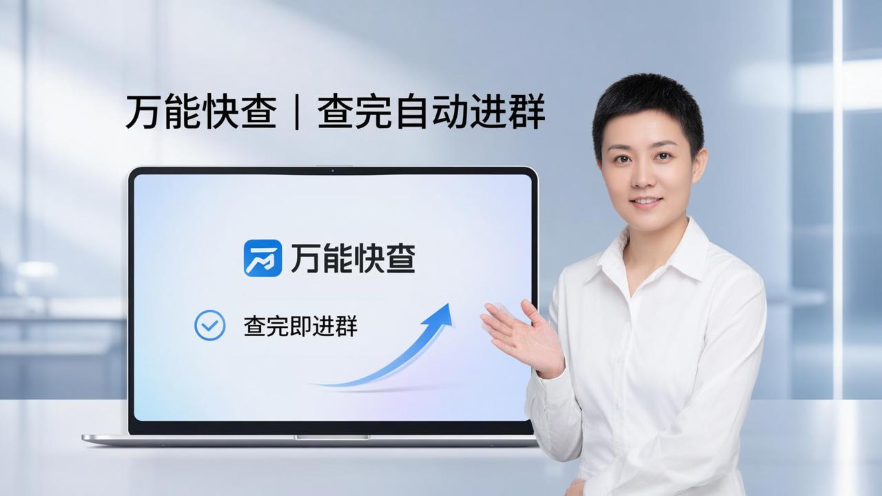 查询系统进群二维码怎么设置？「万能快查」添加进群二维码，用户查完自动进群