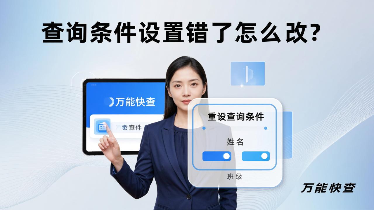 查询条件设置错了怎么改？万能快查重设查询入口，灵活修改查询条件