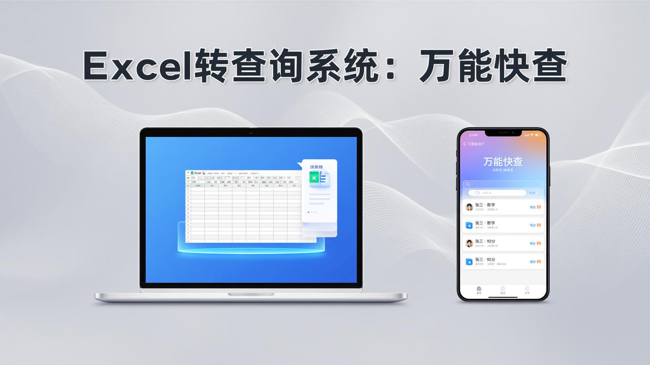 Excel转查询系统：万能快查，上传Excel一键生成查询免编程