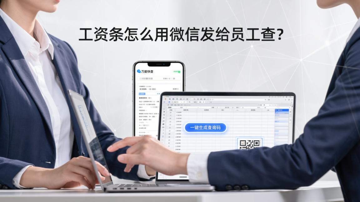 工资条怎么用微信发给员工查：万能快查，Excel导入一键生成查询码