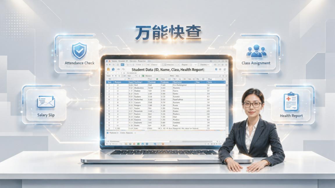 考勤、工资、分班、体检报告……同一份Excel，为什么能用出4种查询？万能快查